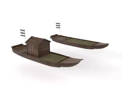 Japanese Medieval Ferry 3D model
