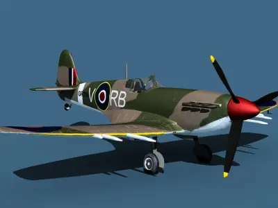 Supermarine Spitfire Mk5C V03 RAF 3D model