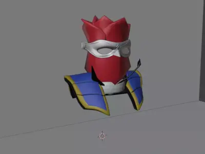 Rose helmet  Low-poly 3D model