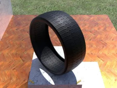 ORTAS TIRE NO 28 GAME READY Low-poly 3D model