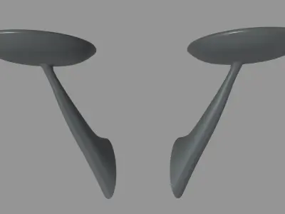 Car Mirror 016 Low-poly 3D model