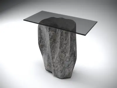 Minimal Rock Table Free low-poly 3D model