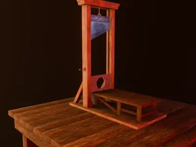 Guillotine Low-poly 3D model