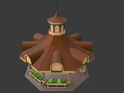 Cartoon Gazebo 3D model