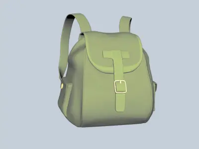 Cute green bag Free 3D model