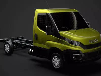 Iveco Daily Single Cab L2 Chassis 2014 3D model