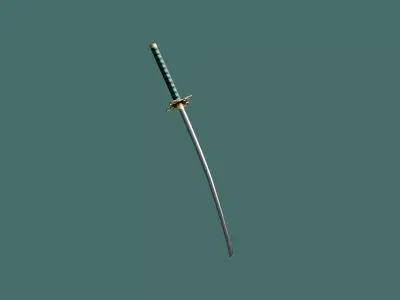Muichiro Tokito Katana Demon Slayer Sword Stylized 3D Model Low-poly 3D model