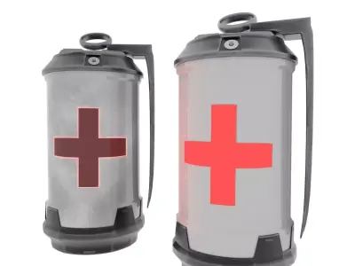 Futuristic Healing Grenade Low-poly 3D model