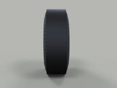 Rear wheel of old school dragster 3D model