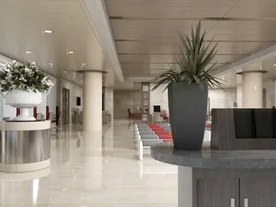 Bank Service Hall 3D model
