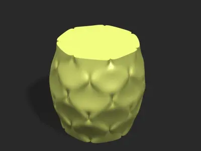 Cups and vases - wrinkled surface Free 3D print model