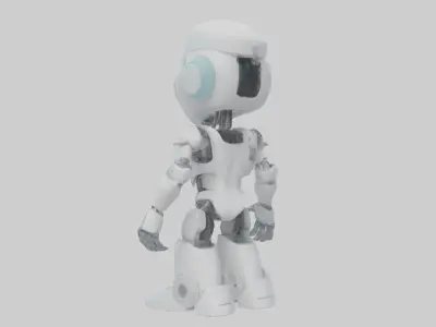Robot version of a nurse model 3D model