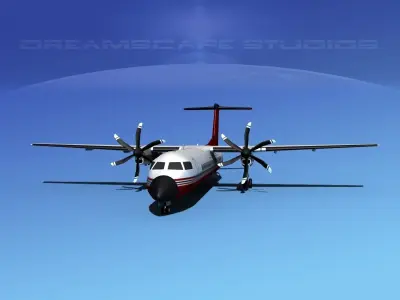 Dehaviland DHC-8 400 Corporate 3 3D model