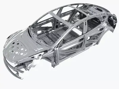 Car frame 3D model