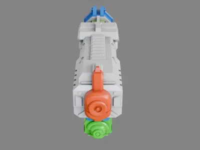 Water Gun one hand 09 Low-poly 3D model