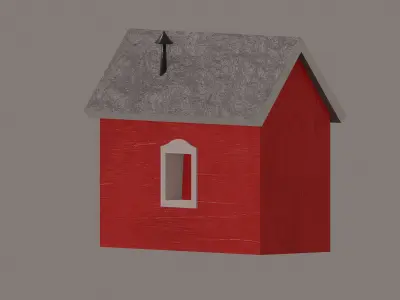 Small Farm House Low-poly 3D model