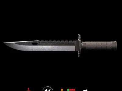 HIE Game Ready Dagger D171225 Free low-poly 3D model