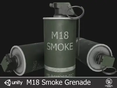 M18 Smoke Grenade Free low-poly 3D model