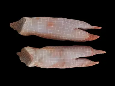 fresh pork Low-poly 3D model