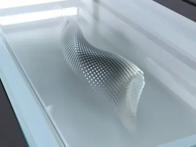 Scifi table Low-poly 3D model