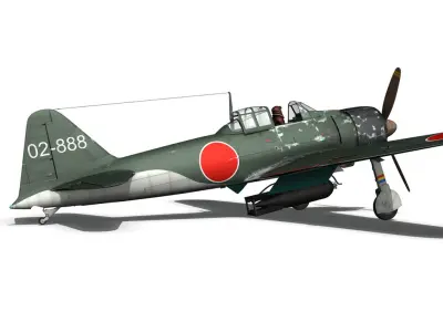 Mitsubishi A6M2 Sen Baku - Kamikaze Unit 3D model