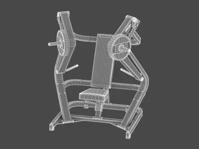 Technogym Plate Loaded Pure Wide Chest Press 3D model