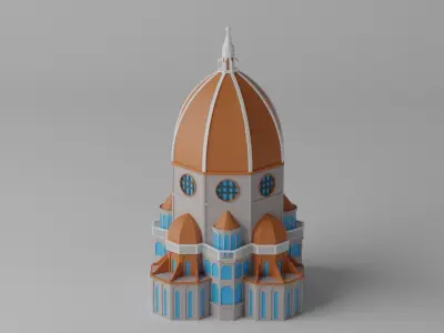 Florence Cathedral Santa Maria del Fiore Landmark 3D model