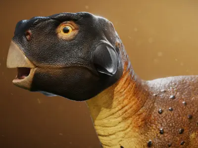 Psittacosaurus RIG  Low-poly 3D model