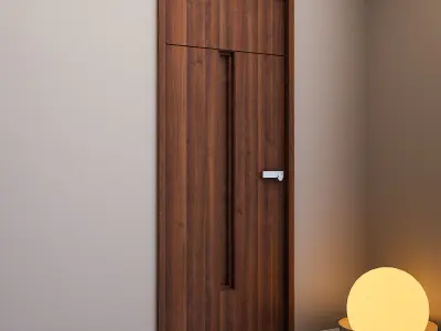 Door 6 wooden 3D model