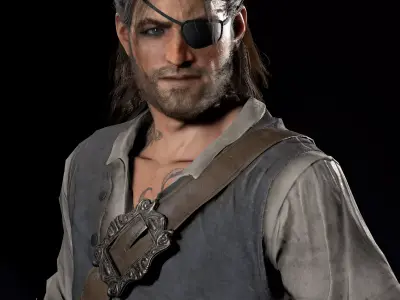 The pirate Low-poly 3D model