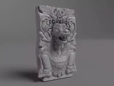 Bali Temple Sculpture Low-poly 3D model