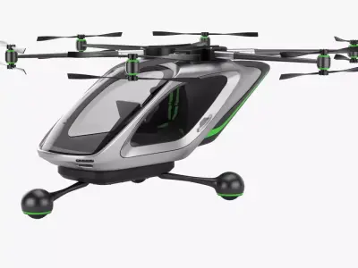 Electric Aircraft Concept 3D model