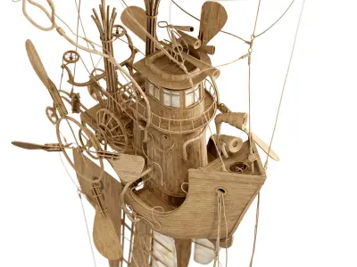 The Captain steampunk sculpture by Daniel Agdag 3D model