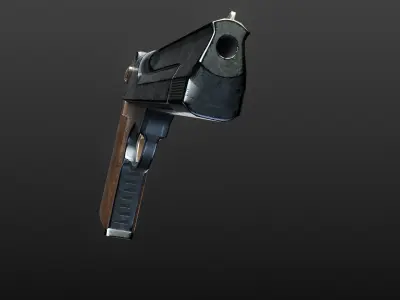 Gun PBR Low Poly handgun Low-poly 3D model