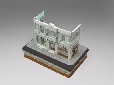 Old Istanbul City Building 007 3D model