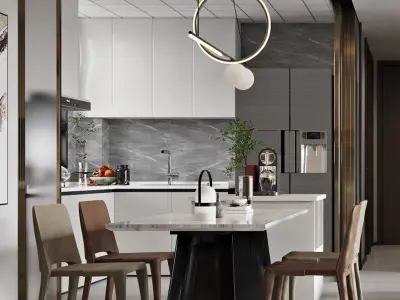 Restaurant Modern decoration villa Guest 3D model