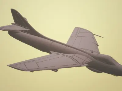 HAWKER HUNTER MK-56 1-72 SCALE HIGHLY DETAILED MODEL 3D print model