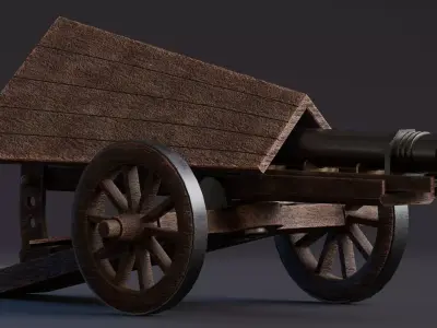Da Vinci Inventions - Spingarde  Low-poly 3D model