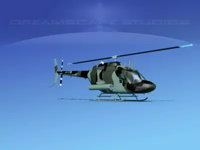 Bell OH-58B Covert 3 3D model