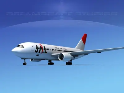 Boeing 767-100 Japan Air Lines 3D model