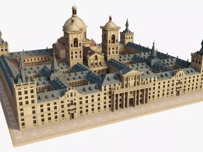 El Escorial Madrid 3D model