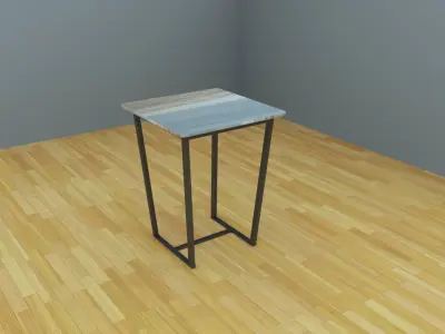 Table contruction with material texturs Free low-poly 3D model