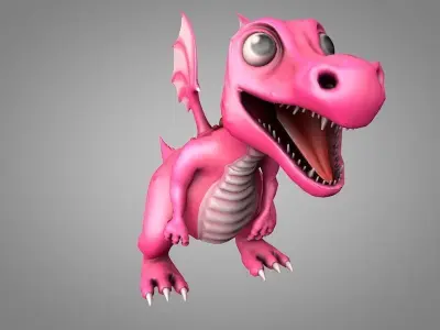 Dragon Cartoon Low-poly 3D model