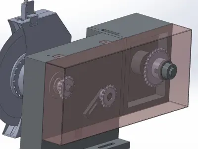 Rotary cutting mechanism 3D model