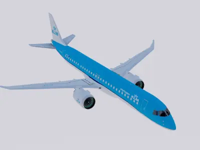 Embraer E-195 E-Jets E2 KLM 3D model