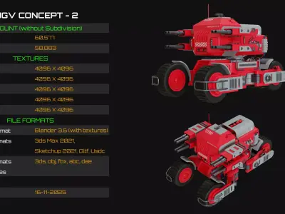 UGV Concept-2-Red 3D model
