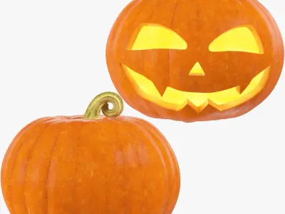 Halloween Pumpkins Collection V3 3D model