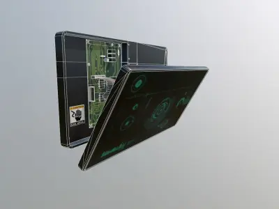 Broken Display Panel Low-poly 3D model