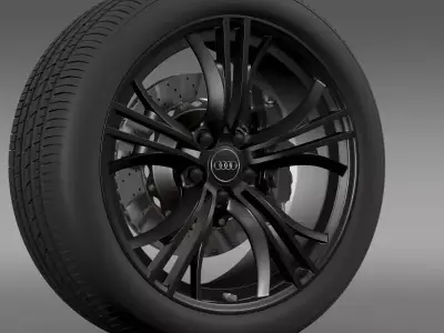 Audi R8 V10 plus 2013 wheel 3D model