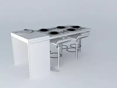 Game Dinner - Barbecue (FULL) Free 3D model